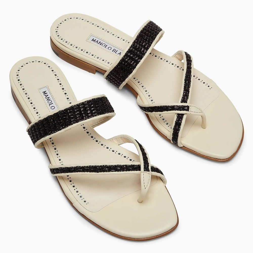 Manolo Blahnik Susara Leather Sandals size 36